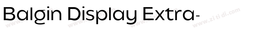 Balgin Display Extra字体转换